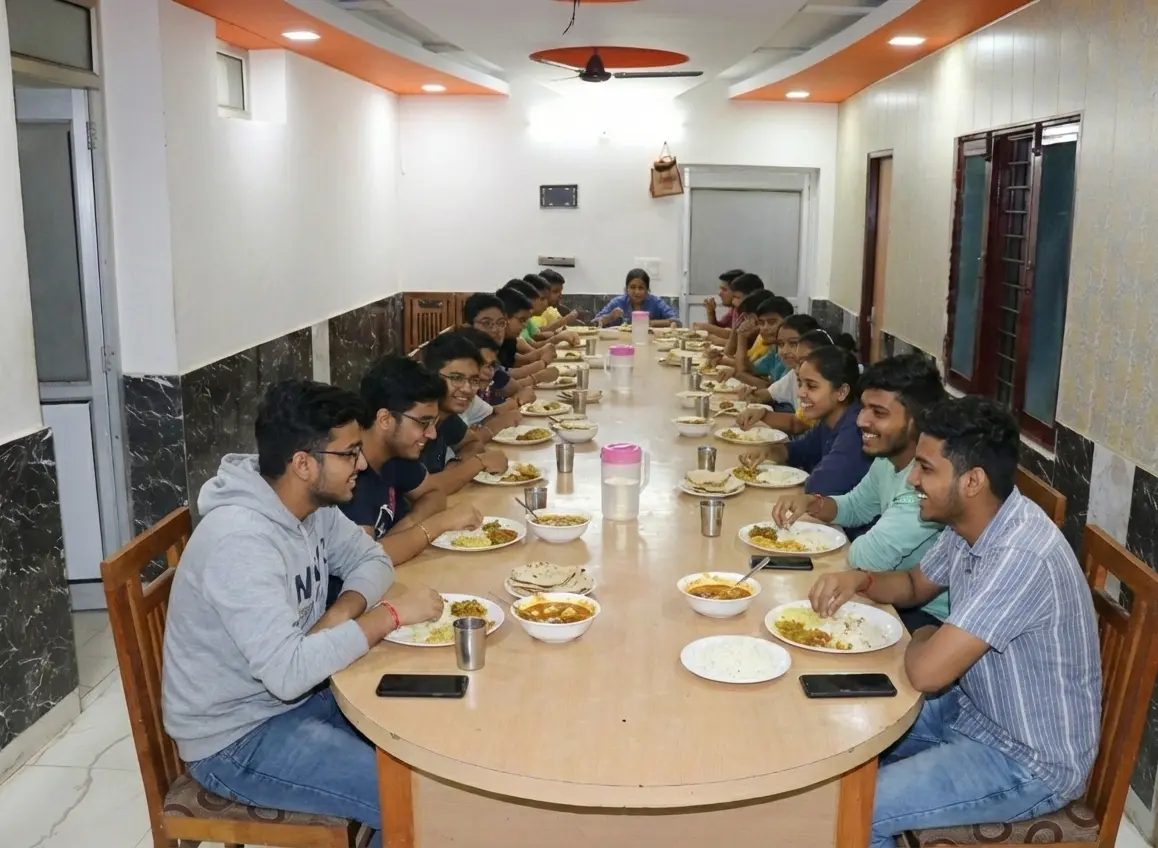 Students Dining Together
